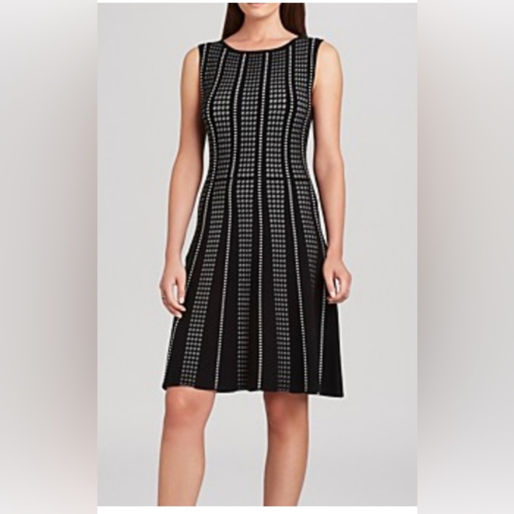 BCBGMAXAZRIA Victoria A Line Elegant Black Sleeveless Dress | NWT - Picture 2 of 9